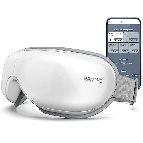 RENPHO Smart Eye Massager with App Control, Mothers Day Gifts Birthday for Mom Her, FSA Eligible HSA Eye Mask with Heat, Bluetooth Music for Migraine Relief, Dry Eyes Relax for Men Dad Eyeris 1