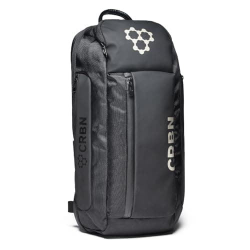 CRBN Pickleball - Sling Bag – Pro Team Water-Resistant Paddle Holder for 3 Paddles, Balls & More (Black)