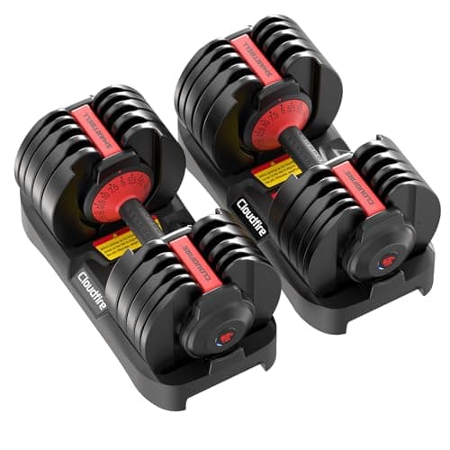 Upgraded Adjustable Dumbbells Set 52.5 lbs, 15 Weights Dumbbell Set, Quick Adjustable Dumbbells For Men Women Home Gym with Anti-Slip Handle, Safe and No Falling