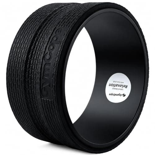 GymCope Back Roller Wheel, Spine-Safe Groove for Deep Stretch, 530 lbs