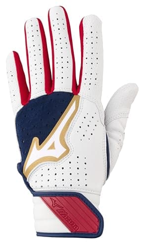 Mizuno Pro Select Fastpitch Women's Softball Batting Glove, Navy-Red, Extra Large (XL)