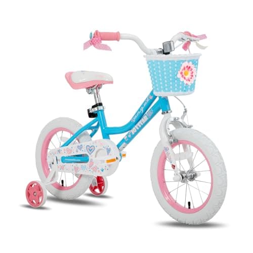 JOYSTAR 12 Inch Girls Bike Toddler Bike for 2 3 4 Years Old Girl 12" Kids Bikes for Ages 2-4 yr with Training Wheels and Basket Children's Bicycle in Blue