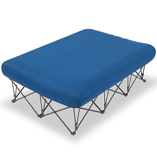 KAMPKEEPER Camping Cot,Camping Cots for Adults,Folding Camping Cot with Inflatable Air Mattress and Carry Bag,for Outdoor Travel Camp Beach Vacation (not Included The Airpump)