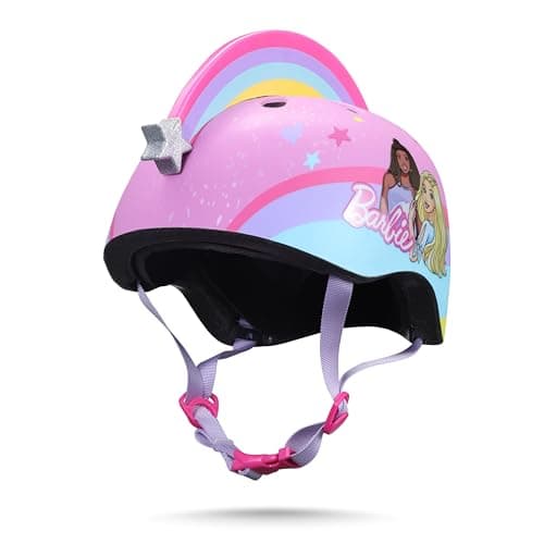 Barbie - Kids Bike Helmet, Adjustable Safety Helmet, CPSC Certified