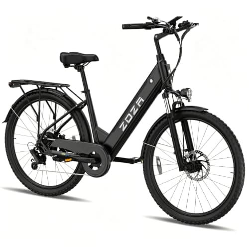 ZDZA Electric Bike, 1000W Peak Motor, 26” E Bike for Adults, 60 Miles Range & 22 Mph Ebike, Electric Bicycle for Commute, 7 Speed & Step-Thru Bike