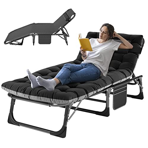 ABORON Extra Wide Camping Cot for Adults, 1200D Oxford with Mat