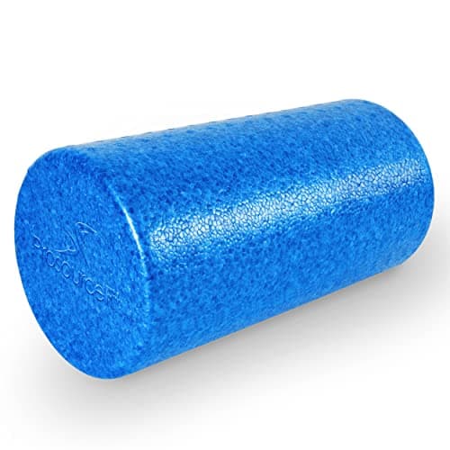 ProsourceFit High Density Foam Rollers 12 - inches long, Firm Full Body Athletic Massager for Back Stretching, Yoga, Pilates, Post Workout Trigger Point Release, Blue