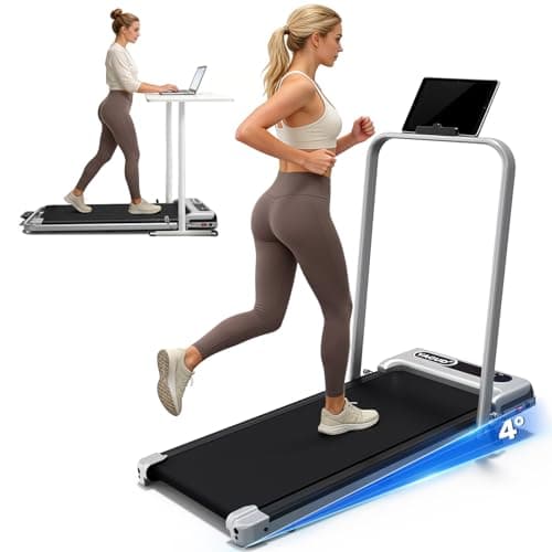 Yagud Walking Pad Treadmill for Home Office, Portable Under Desk Treadmill with Remote Control and LED Display, Walking Jogging Running Machine for Home