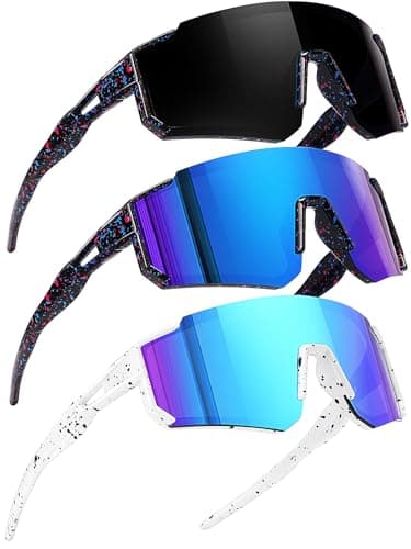 SEKKAF Youth Baseball Sunglasses Kids Sports Sunglasses for Boys Girls Softball Cycling Glasses UV400 Protection