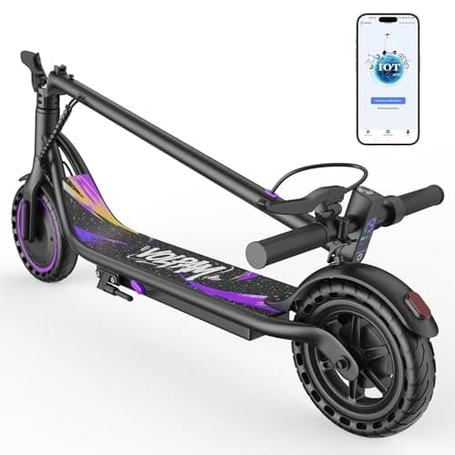 VOLPAM Electric Scooter, 350W/500W Powerful Motor, 8.5"/10" Solid Tires, 19/21Mph, 28/23/21/16 Miles Max Range, Dual Braking