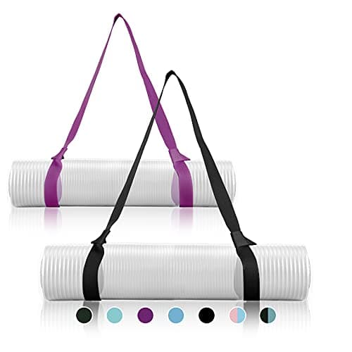 Yizerel 2 Packs Yoga Mat Strap for Carrying, Yoga Mat Carrier, Adjustable Sling for Yoga Mat Exercise Mat, Extra Thick Durable Comfy Silky Multi-Purpose, Strap Only
