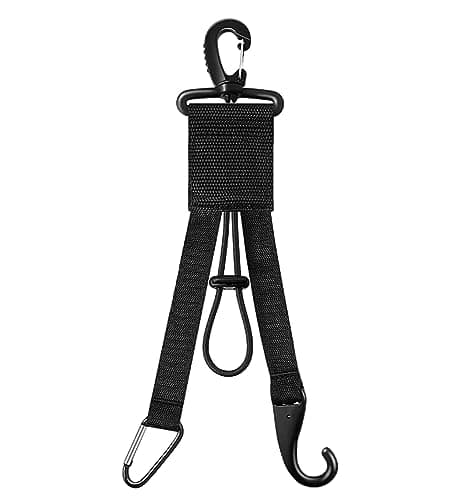 YELAIYEHAO 3 in 1 Baseball Softball Gear Hanger Dugout Organizer With Bat Holder, Glove Clip and Helmet Hook for Fence, Bag, Water Bottle, Hiking, Camping (Black, 4)