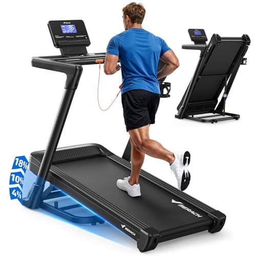 MERACH Treadmill with 15/18% Auto Incline, 55"/47"x18"/19" Wide Belt Treadmills, 0.5-8.7MPH/10MPH 3.5HP Brushless Incline Treadmill for Home, 350LBS Foldable Treadmills with Screen & APP & Heart Rate
