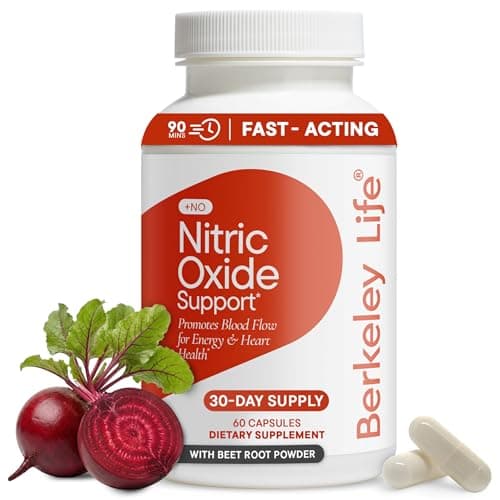 Berkeley Life Nitric Oxide Support Supplement - 30-Day Supply, 60 Count