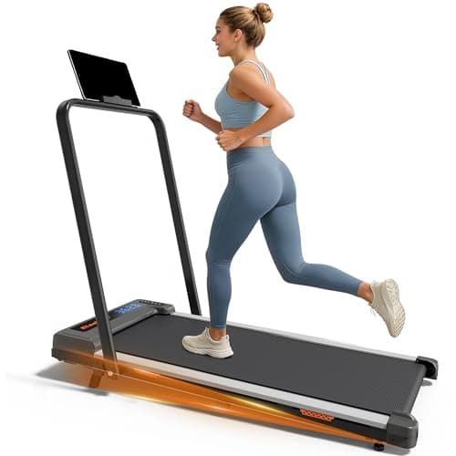 Walking Pad with Incline and Handle Bar, 2.5 HP Quiet Walking Pad Treadmill with 265 LBS Capacity, Portable Under Desk Treadmill, Foldable Treadmills for Home Office