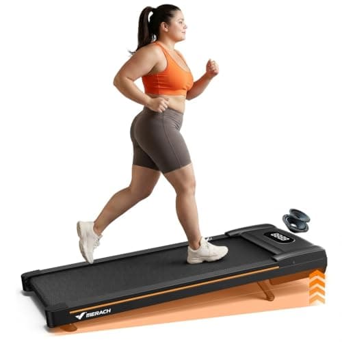 MERACH Walking Pad Treadmill with 10% Auto Incline, 350LBS Capacity Under Desk Walking Pad, 3.0 HP Strong Office Treadmill Walking Pad with BT Speaker & Remote Control & APP W50 Lite