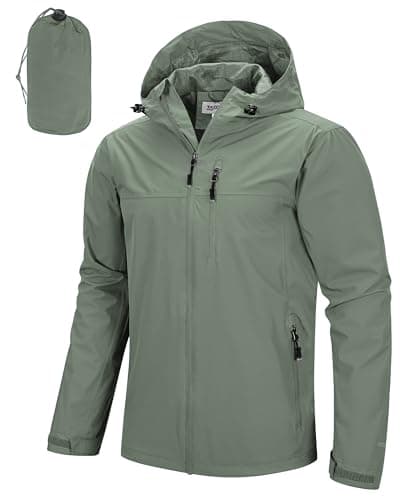 33,000ft Men's Packable Rain Jacket Lightweight Rain Shell Jacket with Hood Waterproof Raincoat for Cycling