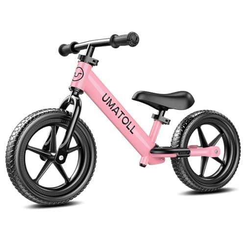 Umatoll Toddler Balance Bike for 2-5 Year Old, Adjustable Kids Toy Bicycle, Birthday Ideal Gift for Ages 2-3 Girls Boys (Pink)