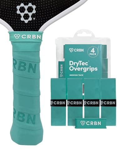 CRBN Pickleball - Drytec™ Overgrips - Pickleball Paddle Grip Tape - Absorbs Shock & Moisture - 4-Pack, Teal