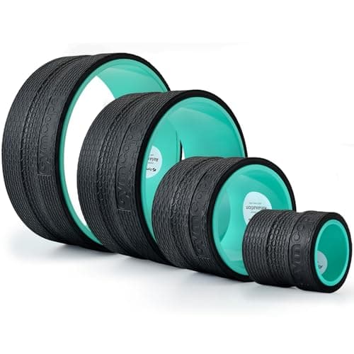GymCope Back Wheel Foam Roller – Targeted Back & Neck Relief, Lumbar Spine Stretcher, Spinal Decompression Stretcher, Massage Roller with Density Foam for Physical Therapy, Supports 500lbs