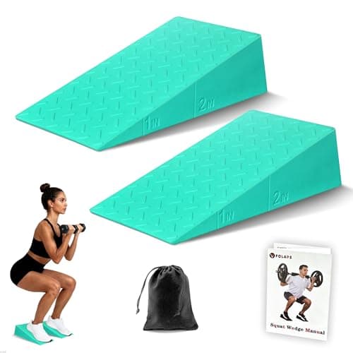 Squat Wedge Block Portable Non-slip: for Leg Glute Booty Working Out Help with Proper Form Improve Ankle Mobility for Home Gym
