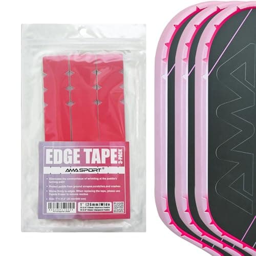 PICKLETECH Pickleball Paddle Protection Tape - Paddle Head Edge Guard - Racket Edge Protection Tape -Fit Perfectly Curved Edge -No Wrinkling Gradient Blue Pink