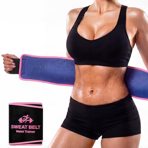 VITEVER Waist Trainer for Women, Sweat Band with NANO-SILVER, Waist Trimmer Belt for Workout, Stomach Wrap for Weight Loss & Belly Fat Black/Pink