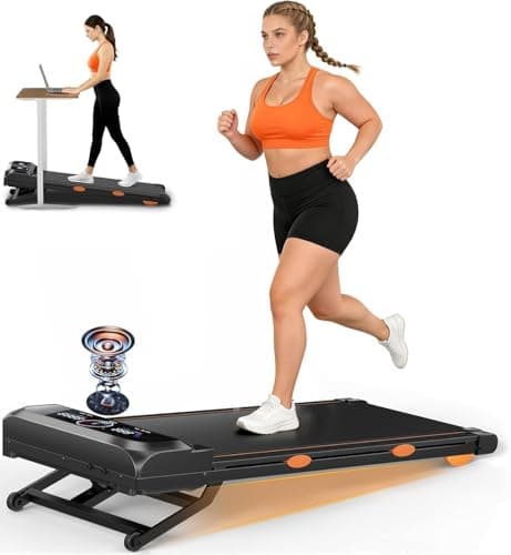 Walking Pad Treadmill with 15% 12-Level Auto Incline, 450 lbs Capacity RGB UI Screen, 3 in 1 Under Desk Treadmill, Bluetooth Speaker, 3.5HP Quiet Portable Treadmills for Home Hiking, APP & Remote