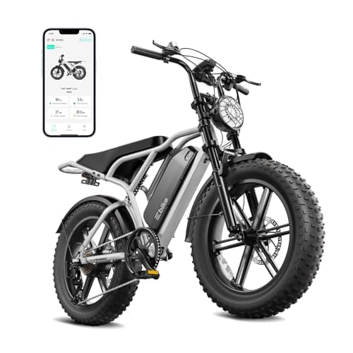 TST Electric Bike for Adults, 1500W Peak Motor 28 MPH 60 Miles Fat Tire E Bike with 48V 15Ah Removable Battery 20" Electric Dirt Bike Dual Suspension 7Speed,White