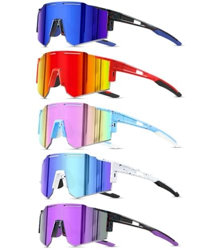 DioKiw 5PACK Polarized Kids sunglasses Youth Softball Cycling Sports Sun Glasses Boys Girls UV400 Protection Goggles