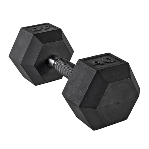 CAP Barbell Coated Dumbbell Weights with Padded Grip, Single, 40 LBS