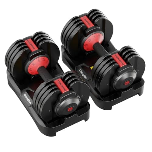 New Upgraded Adjustable Dumbbell Set of 2 (52.5 lbs/25 lbs), 15/9 Weights Dumbbell Set with Safe Locking System, Quick Adjustable Dumbbells For Men and Women Home Gym Workout with Anti-Slip Handle (25LB-Pair)