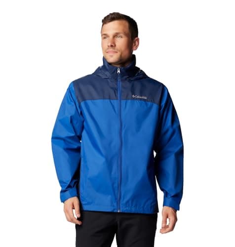 Columbia Men's Glennaker Lake II Rain Jacket, Mountain Blue/Collegiate Navy, 3X Tall