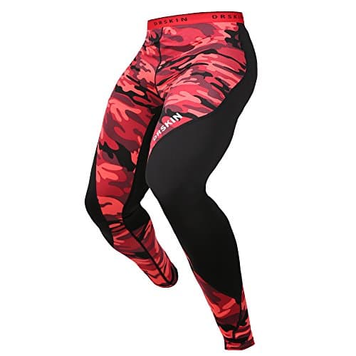 DRSKIN Men’s Compression Pants Tights Leggings Sports Baselayer Running Athletic Workout Active (Twin MRE-B03, S)