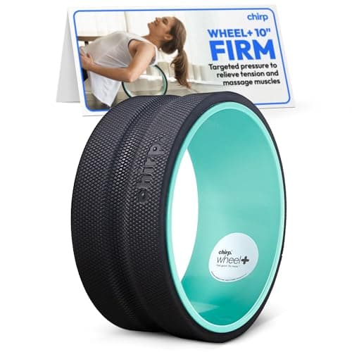 Chirp Wheel Foam Roller - Targeted Back & Neck Pain Relief, Muscle Massage, Trigger Point Therapy, High-Density Foam Tool for Physical Therapy, Stretching & Exercise, 500lbs Capacity, 10-Inch Mint