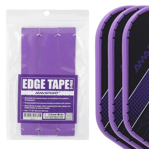 PICKLETECH Pickleball Paddle Protection Tape Purple - Paddle Head Edge Guard - Racket Edge Protection Tape -Fit Perfectly Curved Edge -No Wrinkling Pizzazz Contrasty Colors