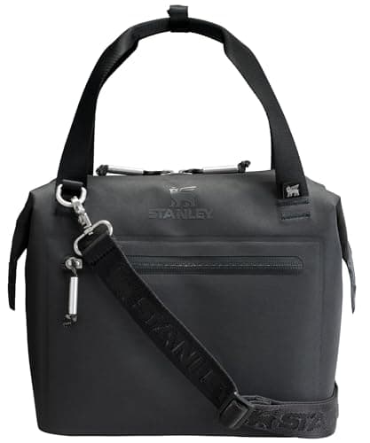 STANLEY All Day Julienne Mini Soft Cooler Bag and Lunch Box 7.4 Quarts | 10 Can Cooler with Handles and Strap | Stays Cold for Hours | Insulated Travel Bag with Zipper | BPA-Free | Black