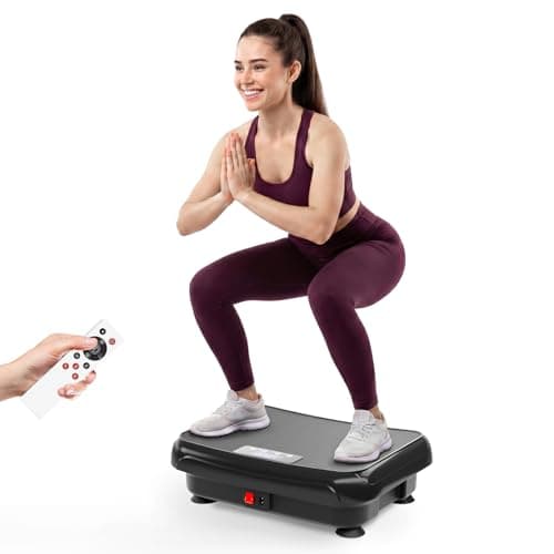 TISSCARE Vibration Plate Exercise Machine Mini Vibrating Plates for Sedentary Users, Helpful for Lymphatic Drainage and Weight Loss, 400Lbs Capacity Full Body Power Shake Workout Platform for Home