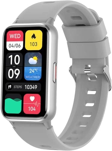 KPEP AMOLED Fitness Watches for Women Men with Stress Blood Oxygen Heart Rate Monitor Sleep Tracking 110+ Sport Modes Fitness Tracker Watch Calorie Counter Step Tracker IP68 Waterproof for Andriod iOS