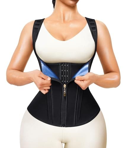 Junlan Waist Trainer for Women - Sauna Suit Sweat Vest for Working Out(Black,Small)