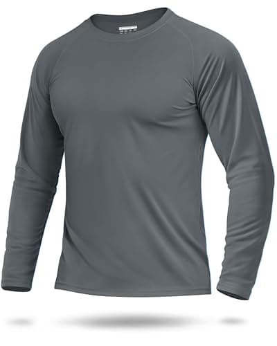 Boladeci SPF Shirts for Men Long Sleeve Swim Shirts Tops UPF 50+ Sun UV Protection Clothing Summer Fishing Gym Shirts Rash Guard T-Shirts (Dark Gray), 3X-Large