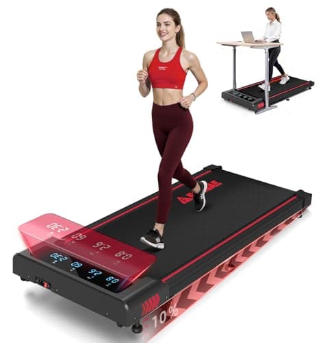 FOUSAE Walking Pad with 10% Incline Treadmills for Home, 4 in 1 6.2MPH Walking Pad Under Desk Treadmill with Full Screen LED Display, 2.75HP Brushless Drive, 12 HIIT Programs, 350 LBS Weight Capacity