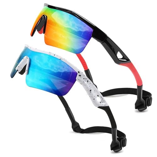 FEISEDY 2Pack Kids Teens Baseball Polarized Sunglasses Sports TR90 Frame Boys Girls Cycling B2454