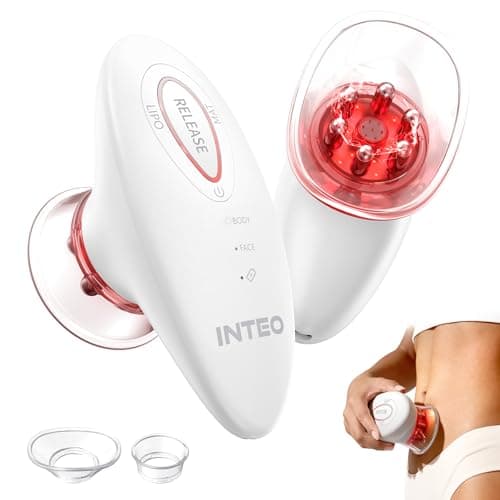 INTEO 3 in 1 Face & Body Sculpting Machine – Rechargeable Beauty Device for Body Contouring, Cellulite Massager Tool with Red Light Therapy for Home Spa or Travel Self-Care