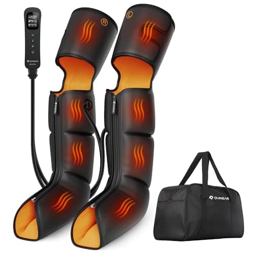 QUINEAR Leg Massager, 3-in-1 Heat and Compression Therapy, Air Compression Leg Recovery System, Leg Massage Boots for Circulation and Pain Relief, FSA-HSA-Eligible