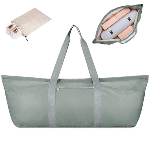 Large Yoga Mat Bag with Shoes Compartment and Wet Pocket Ladies Pilates Gym Tote Bag with Yoga Mat Holder Strap for Women Men Workout Carrier Stuff Accessories