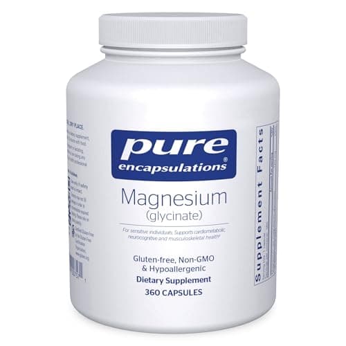 Pure Encapsulations Magnesium (Glycinate) - Supplement to Support Stress Relief, Sleep, Heart Health, Nerves, Muscles, and Metabolism* - with Magnesium Glycinate - 360 Capsules