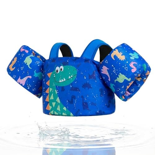 Gogokids Toddler Swim Vest for Kids 24-66 lbs, Swimming Pool Floats Vest[CPC Certified & Adjustable Fit] Toddler Arm Floaties Swim Jacket Water Wings for Beach Puddle Pool Jumper Boys Girls 1-6 Years