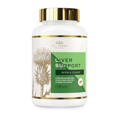 Liver Cleanse Detox & Repair -Milk Thistle Supplement, 80% Silymarin, with N-Acetyl Cysteine(NAC), Artichoke, Turmeric & Dandelion for Liver & Antioxidant Support, All-Natural, Gluten Free, Non-GMO
