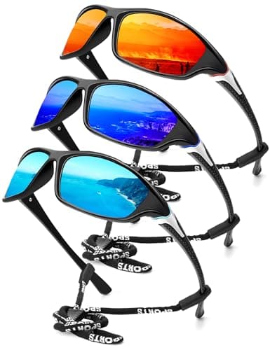 KALIYADI 3 Pack Polarized Sunglasses-Men Sports Sun-glasses: Mens Sunglasses UV Protection for Fishing Driving Cycling
